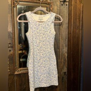 Sabo skirt Blue Floral Sleeveless Dress